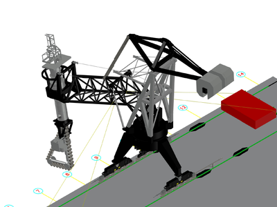 Functional modeling of unloading crane stabilization